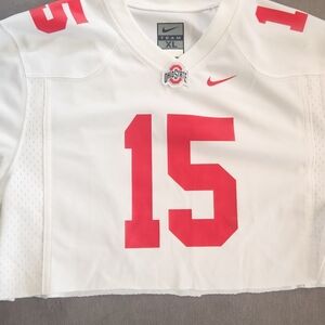 Ohio State Nike White Jersey Cropped